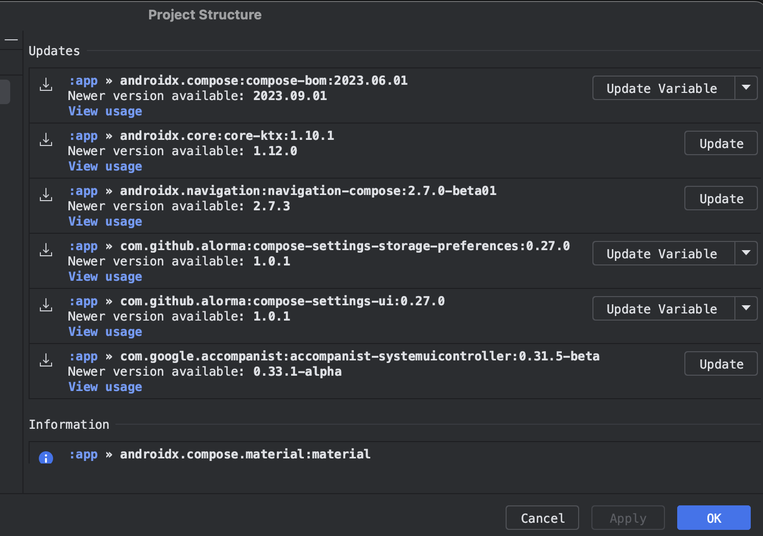 Jetpack Compose Dependency